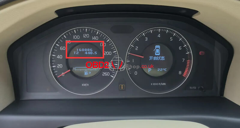 how to use cg100 to do mileage repair for volvo s80l 03