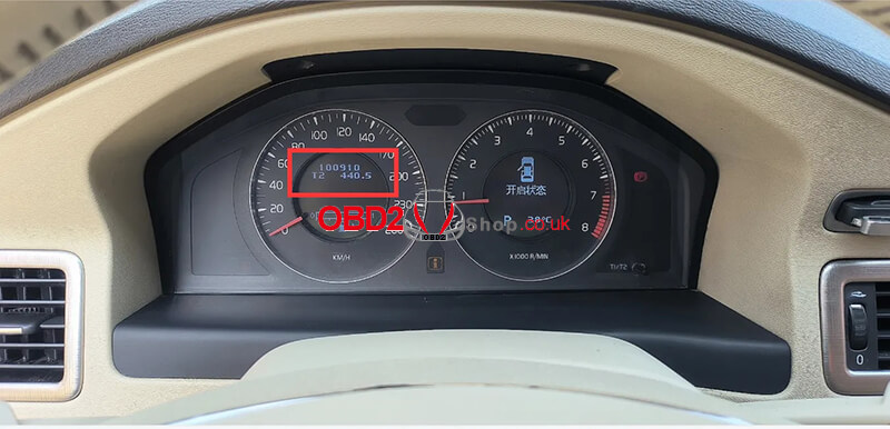 how to use cg100 to do mileage repair for volvo s80l 11