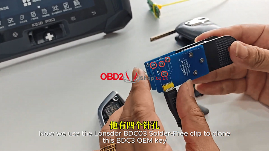how to use lonsdor bdc03 solder free clip 03