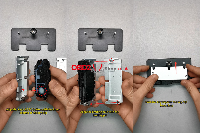 disassemble bmw bcp key using yanhua btool bcp kit 01
