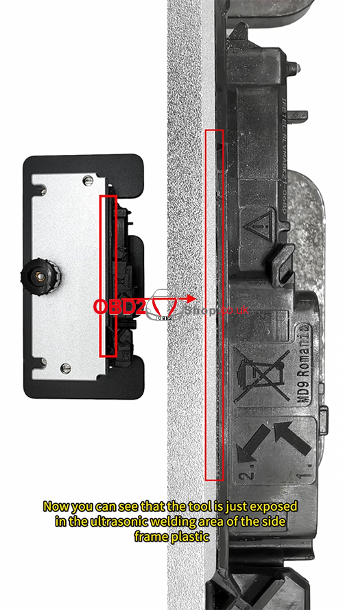 disassemble bmw bcp key using yanhua btool bcp kit 02