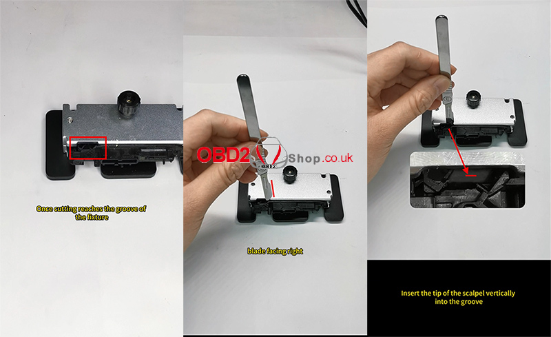 disassemble bmw bcp key using yanhua btool bcp kit 04