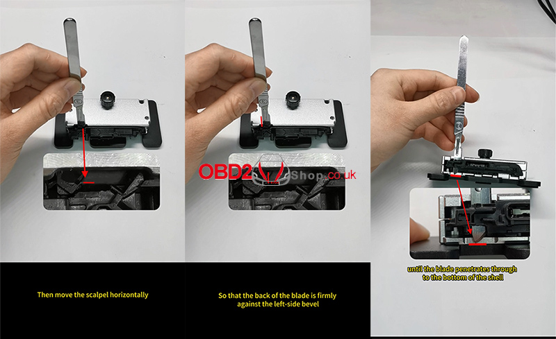disassemble bmw bcp key using yanhua btool bcp kit 05
